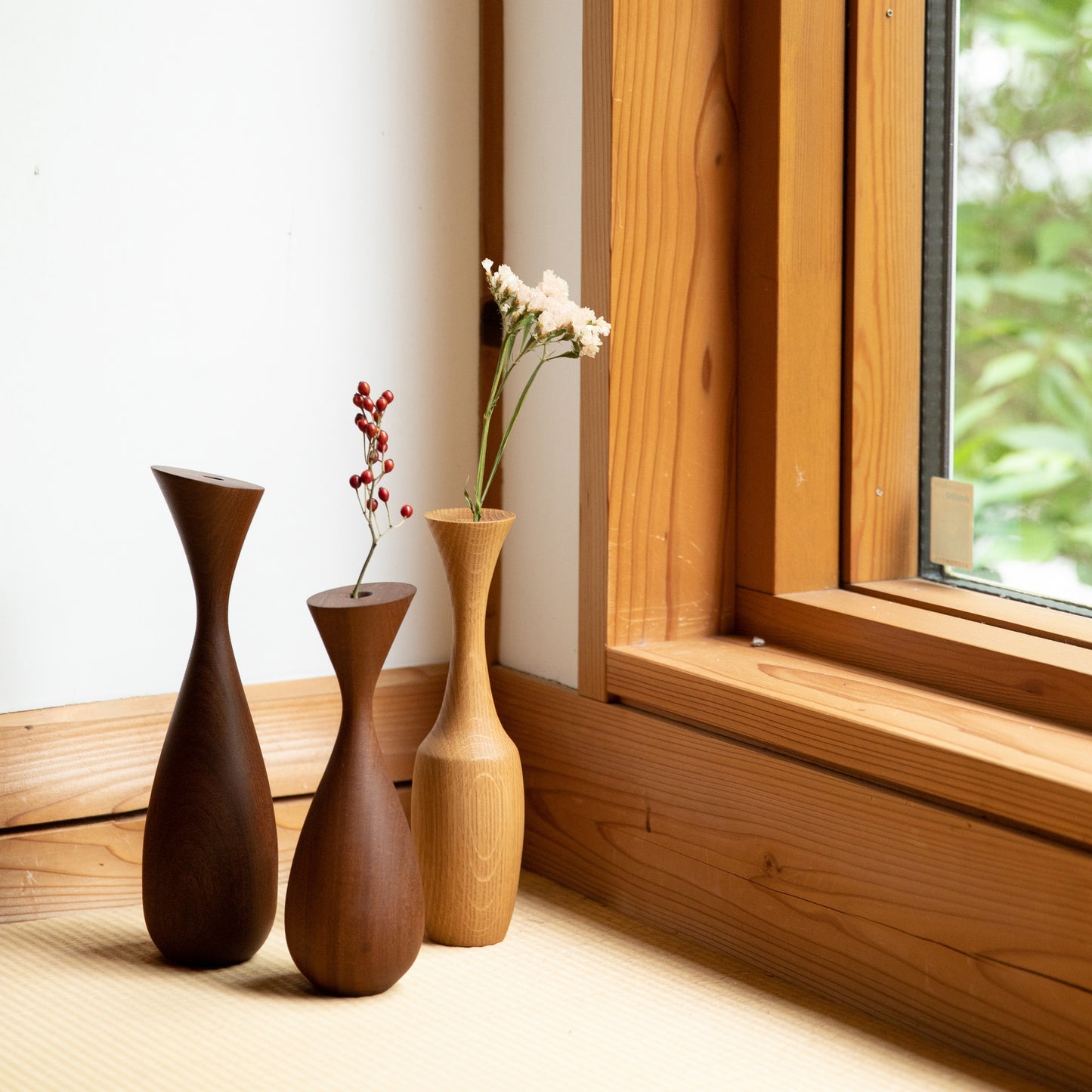 flower vase teak【L size】
